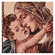 Tapeçaria Virgem com o Menino de Botticelli 49,5x38 cm s2