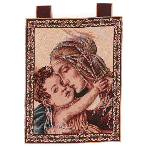 Our Lady with Baby Jesus by Botticelli tapestry 19.5x15" 1