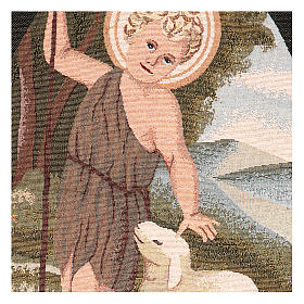 John the Baptist with child tapestry 22x15"