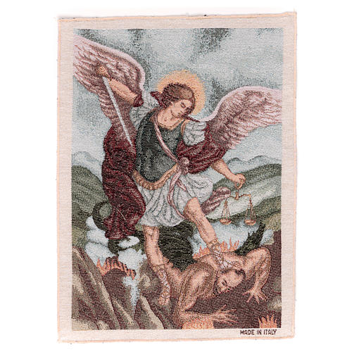 Saint Micheal Archangel tapestry 16x12" 1