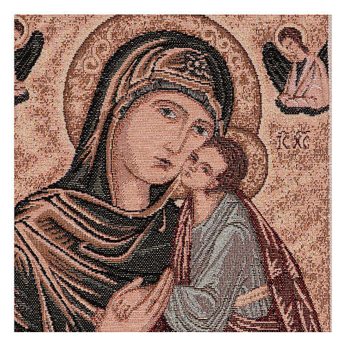 Greek Our Lady tapestry 16x11.5" 2