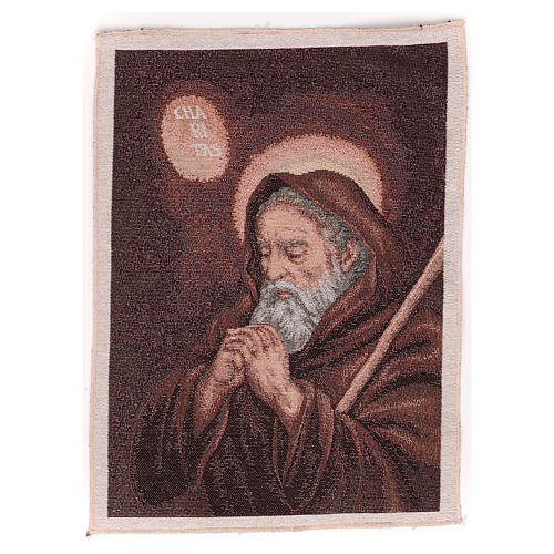 Wandteppich Heiliger Franz von Paola 40x30 cm 1