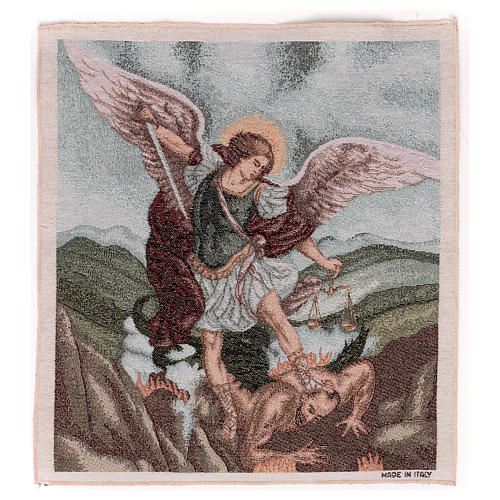 Saint Micheal Archangel tapestry 17x15" 1