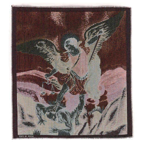 Saint Micheal Archangel tapestry 17x15" 3