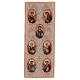 Our Lady, Saint John the baptist, Jesus Christ, the 4 Evangelists golden tapestry 40x90 cm s1