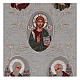 Wandteppich in silbernen Grundton Muttergottes, Johannes der Täufer, Christus, 4 Evangelisten 40x90 cm s2
