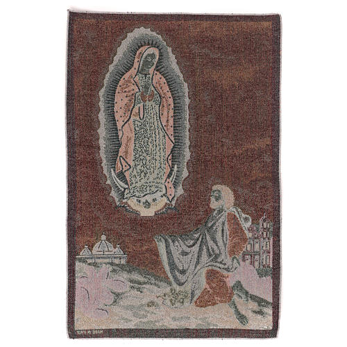 Wandteppich Erscheinung der Mutter Gottes vor Juan Diego 50 x40 cm 3