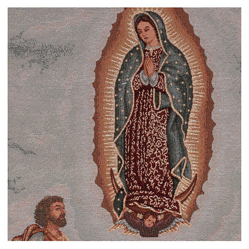 Apparition to Saint Juan Diego tapestry 23x15" 2