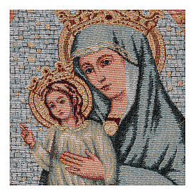 Crowned Our Lady and Baby Jesus tapestry 15x11"