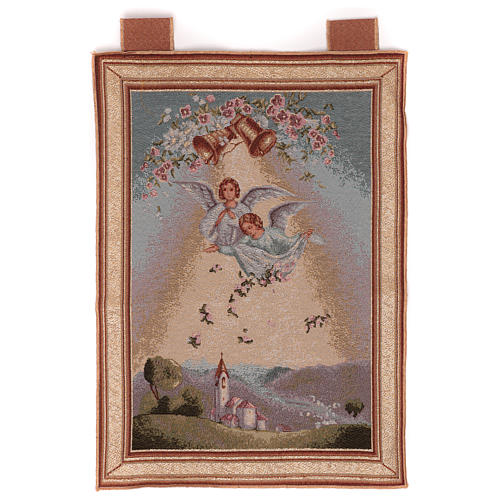 Angels with flowers tapestry with frame and hooks 50x40cm 1