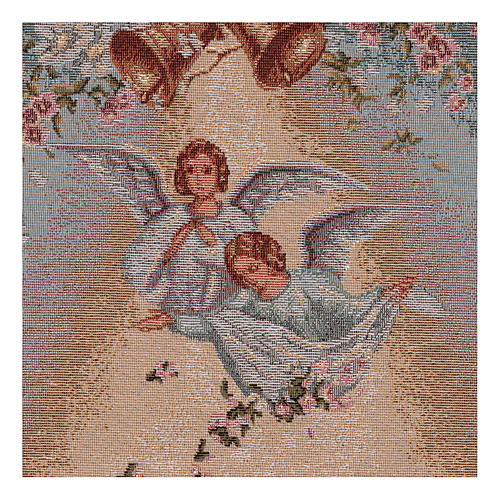 Angels with flowers tapestry with frame and hooks 50x40cm 2