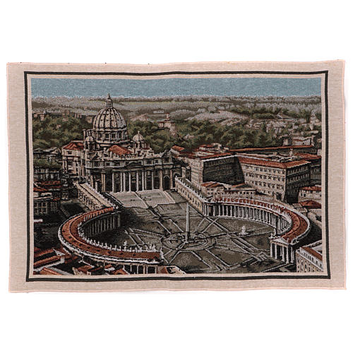 Saint Peter's square tapestry 17x24.5" 1