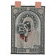 Byzantine style Our Lady and Baby Jesus wall tapestry with loops 21.5x15" s3