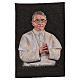 Pope Luciani tapestry with black background 17x11.4" s1