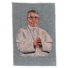 Pope Luciani tapestry with light blue background 40x30 cm