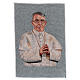Pope Luciani tapestry with light blue background 40x30 cm s1