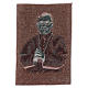 Pope Luciani tapestry with light blue background 40x30 cm s3