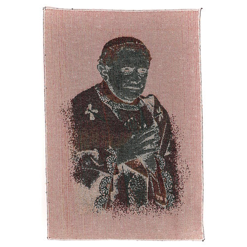 Pope Benedict XVI tapestry with black background 17x11.5" 3