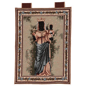 Wandteppich Schwarze Madonna von Oropa 50x40 cm