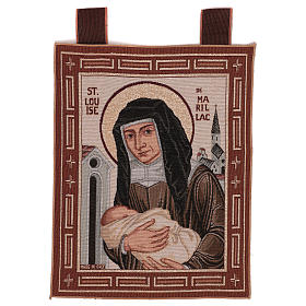 Luisa de Marillac tapestry with frame and hooks 50x40 cm