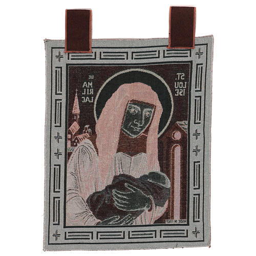 Luisa de Marillac tapestry with frame and hooks 50x40 cm 3