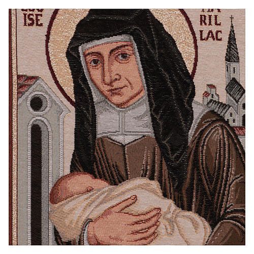 Saint Louise of Marillac wall tapestry with loops 19x15.5" 2