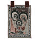 Byzantine style Holy Family wall tapestry with loops 20.5x15.5" s3