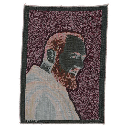 Saint Pio with golden background tapestry 40x30 cm 3