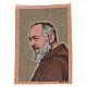Tapeçaria Padre Pio ouro 42x30 cm s1