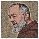 Saint Pio tapestry with gold color background 16.5x12" s2