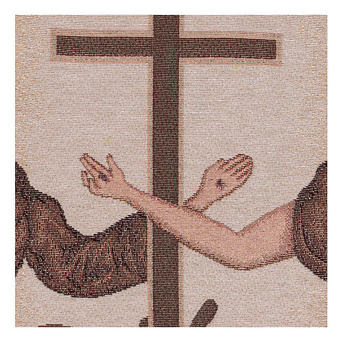 Tapisserie symboles franciscains 40x30 cm 2