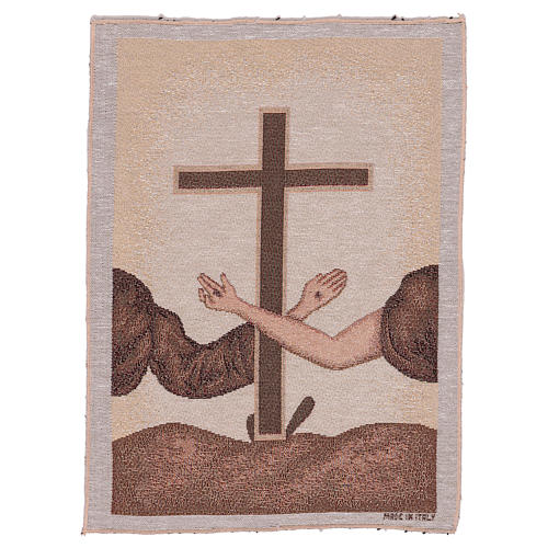Franciscan symbol tapestry 16x12" 1