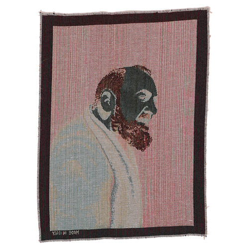 Saint Pio's profile tapestry 40x30 cm 3