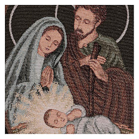 Holy Family tapestry oval shape 50x40 cm