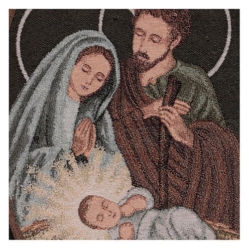 Gobelin Narodziny Jezusa w owalu 55x40 cm 2