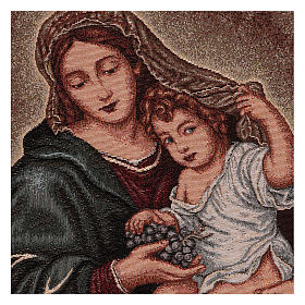 Our Lady of Grapes tapestry 20.5x15.5"