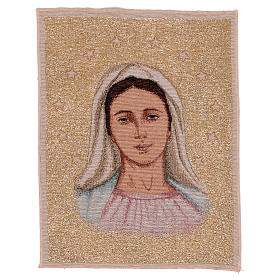 Tapeçarias: Tapeçaria Nossa Senhora de Medjugorje com estrelas 39x30 cm