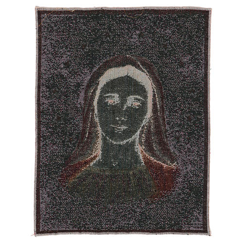 Our Lady of Medjugorje with stars tapestry 15x12" 3