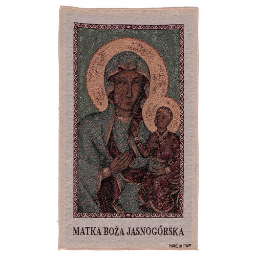 Wandteppich Schwarze Madonna von Tschenstochau 50x30 cm 1