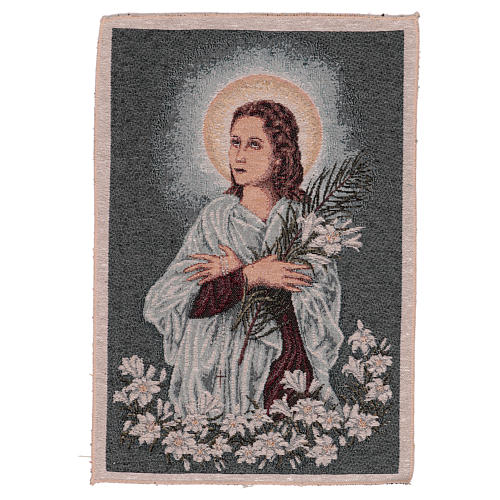 Saint Maria Goretti tapestry 16x12" 1
