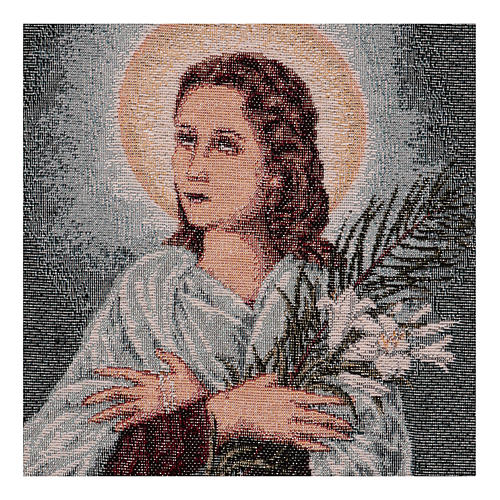 Saint Maria Goretti tapestry 16x12" 2