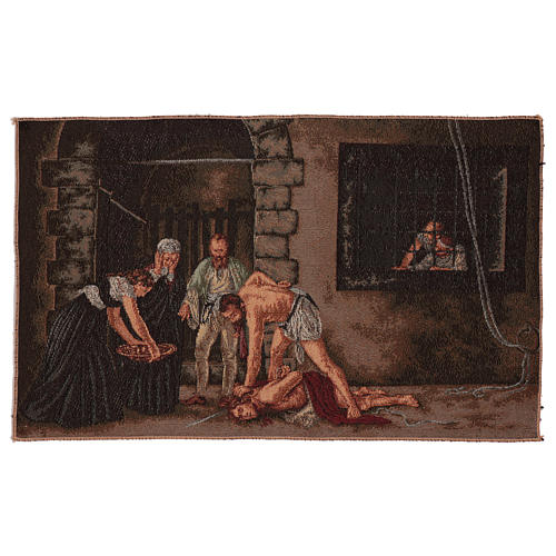 Beheading of St John the Baptist by Caravaggio tapestry 20x14" 1