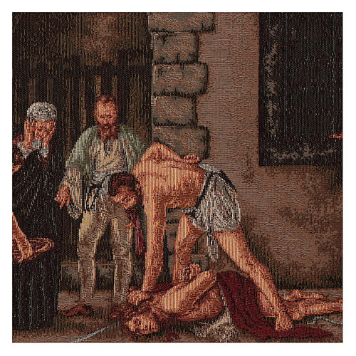 Beheading of St John the Baptist by Caravaggio tapestry 20x14" 2