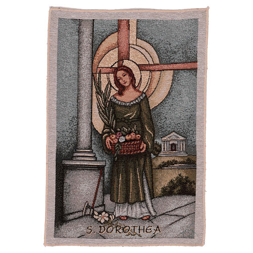 Saint Dorothea tapestry 16x12" 1