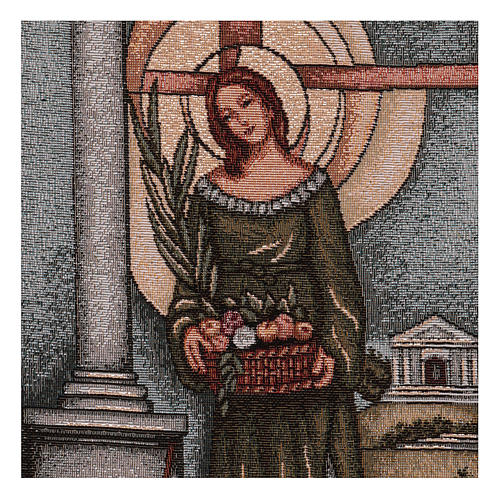 Saint Dorothea tapestry 16x12" 2