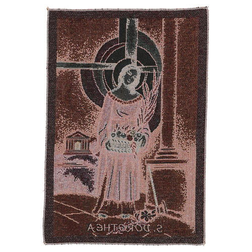 Saint Dorothea tapestry 16x12" 3