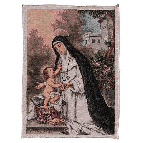 Saint Rose of Lima tapestry 15.5x12" 1