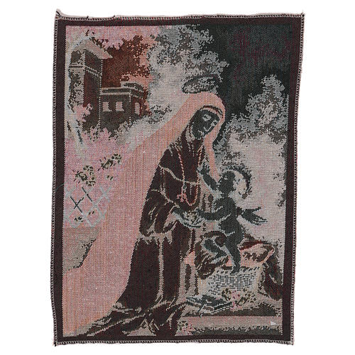 Saint Rose of Lima tapestry 15.5x12" 3