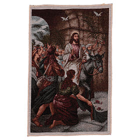 Triumphal entry into Jerusalem tapestry 30x44 cm