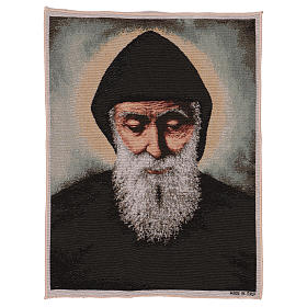 Saint Charbel tapestry 19.5x15.5"